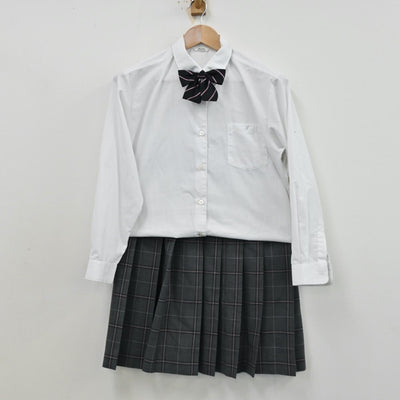 【中古】神奈川県 鶴見大学附属高等学校 女子制服 5点（ブレザー・シャツ・スカート）sf012783