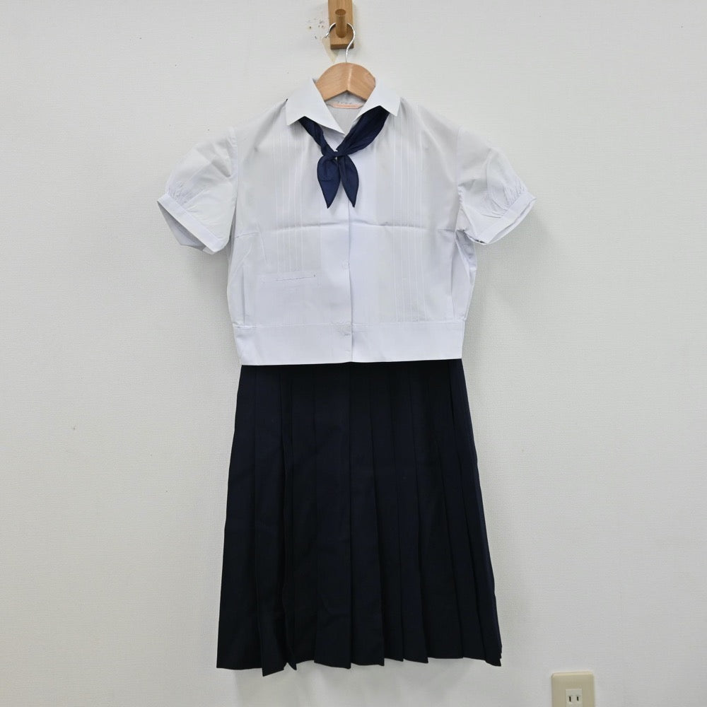 【中古】大阪府 帝塚山学院中学校・高等学校 女子制服 3点（シャツ・スカート）sf012786