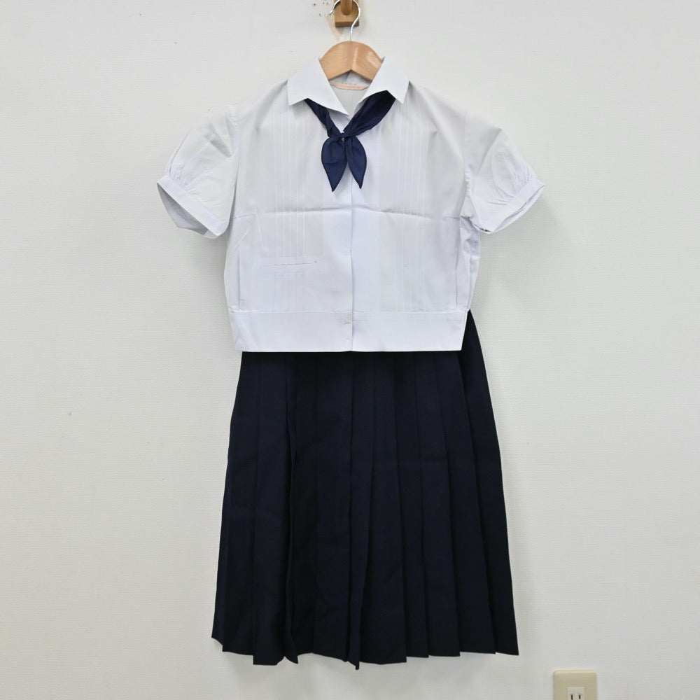 【中古】大阪府 帝塚山学院中学校・高等学校 女子制服 3点（シャツ・スカート）sf012787