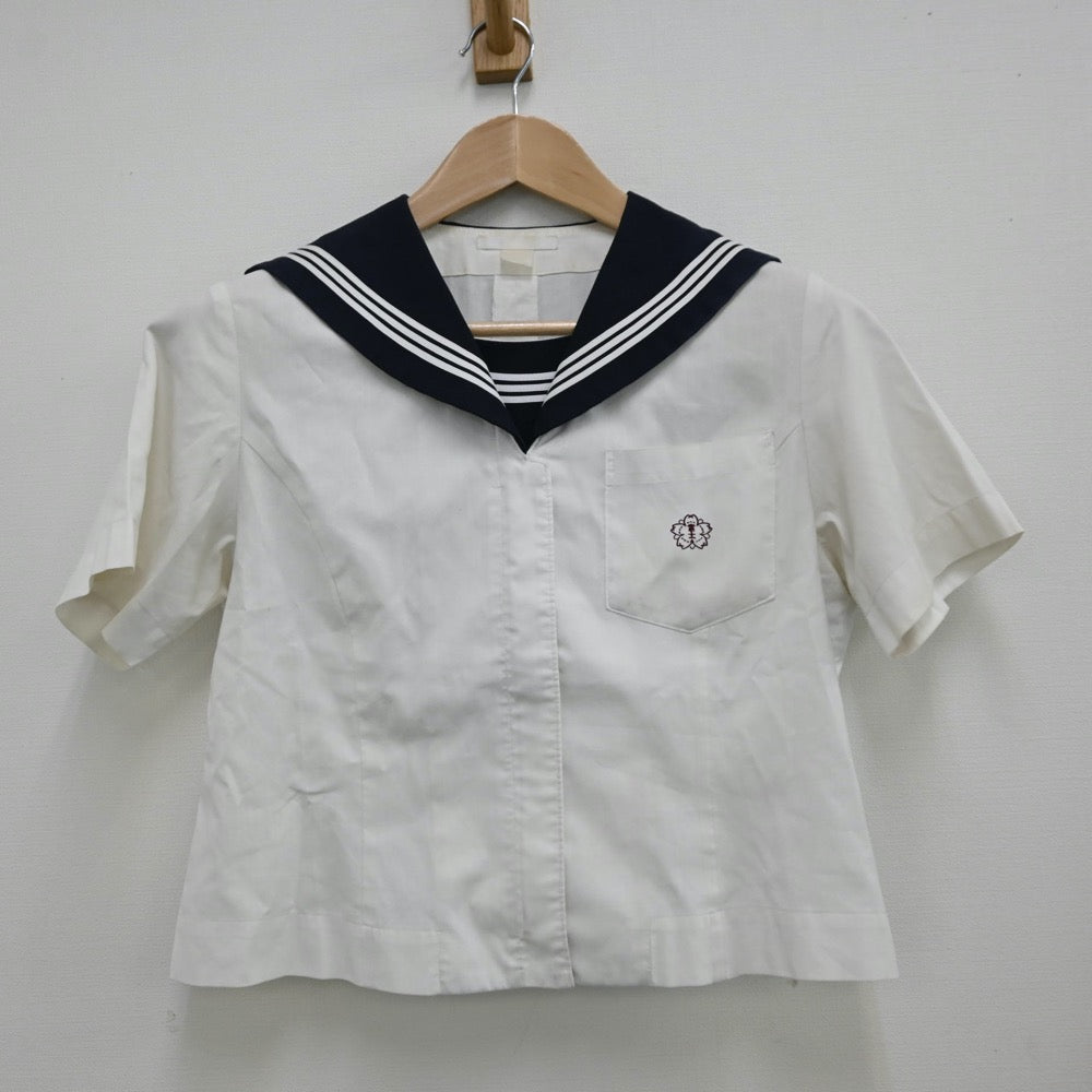 【中古】東京都 富士高等学校 女子制服 2点（セーラー服・スカート）sf012792