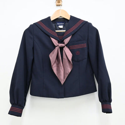 【中古】東京都 富士高等学校 女子制服 3点（セーラー服・スカート）sf012794