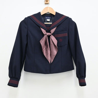 【中古】東京都 富士高等学校 女子制服 3点（セーラー服・スカート）sf012795