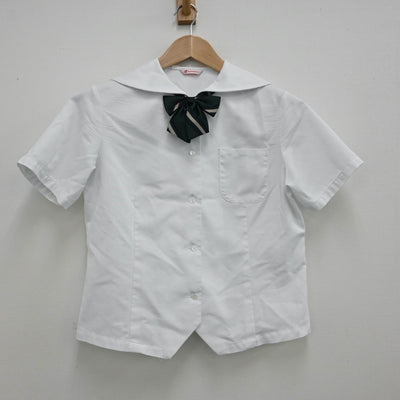 【中古】富山県 芝園中学校 女子制服 4点（シャツ・ベスト・スカート）sf012797