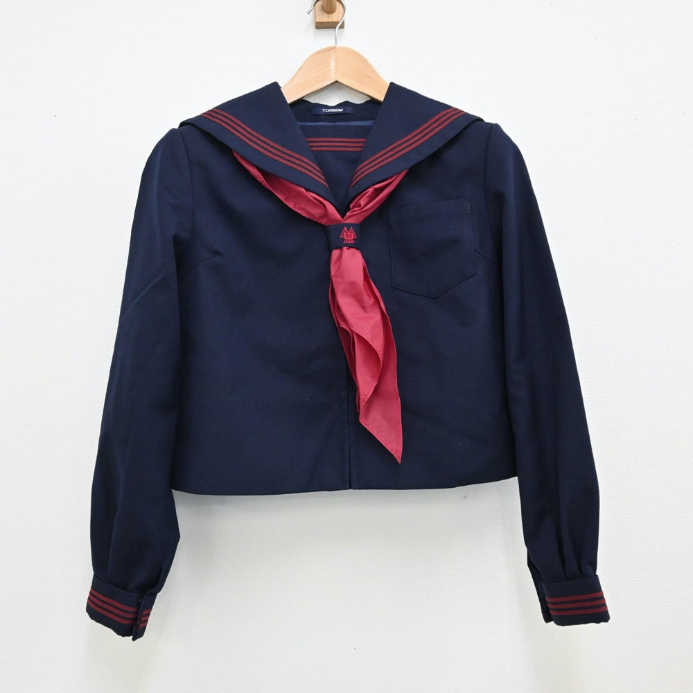 【中古】千葉県 緑が丘中学校 女子制服 3点（セーラー服・スカート）sf012799