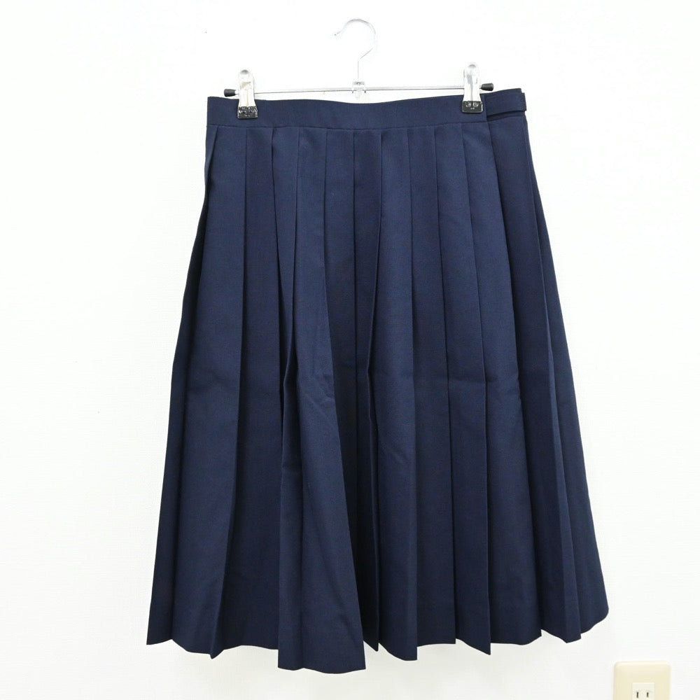 【中古】千葉県 緑が丘中学校 女子制服 3点（シャツ・ベスト・スカート）sf012800