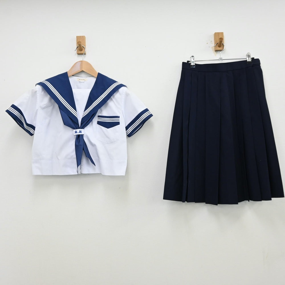 【中古】大阪府 大阪成蹊女子高等学校 女子制服 5点（セーラー服・スカート）sf012801