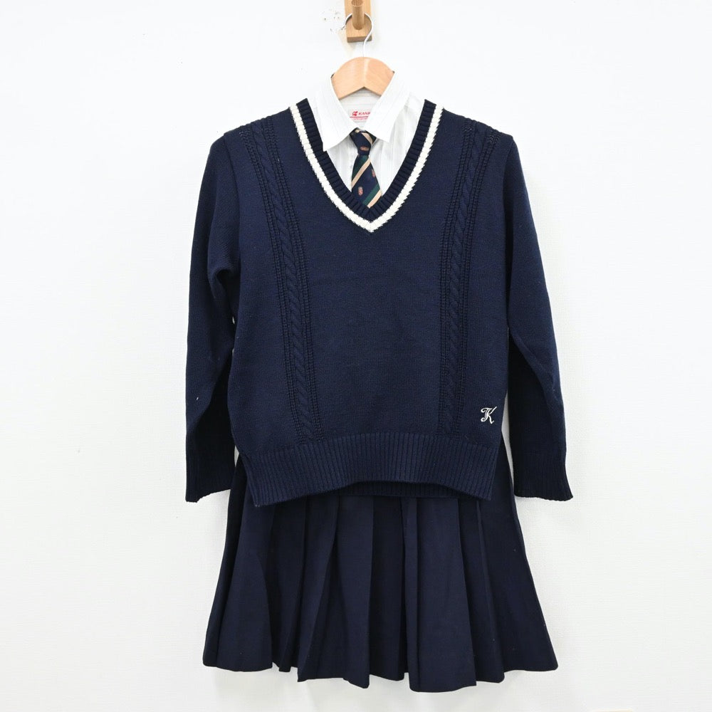 中古制服】広島県 広島観音高等学校 女子制服 5点（ブレザー・シャツ・ニット・スカート）sf012809【リサイクル学生服】 | 中古制服通販パレイド