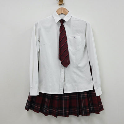 【中古】北海道 東海大学付属札幌市高等学校 女子制服 4点（ブレザー・シャツ・スカート）sf012811