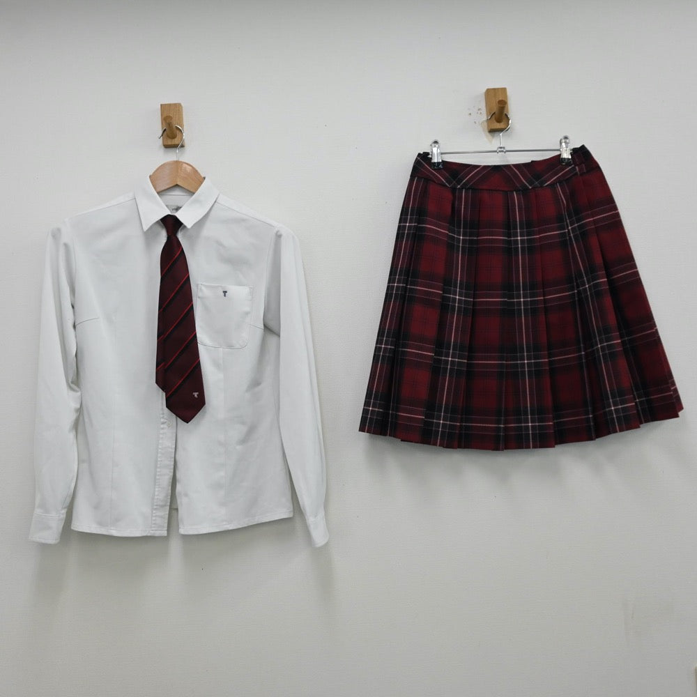 【中古】北海道 東海大学付属札幌市高等学校 女子制服 4点（ブレザー・シャツ・スカート）sf012811