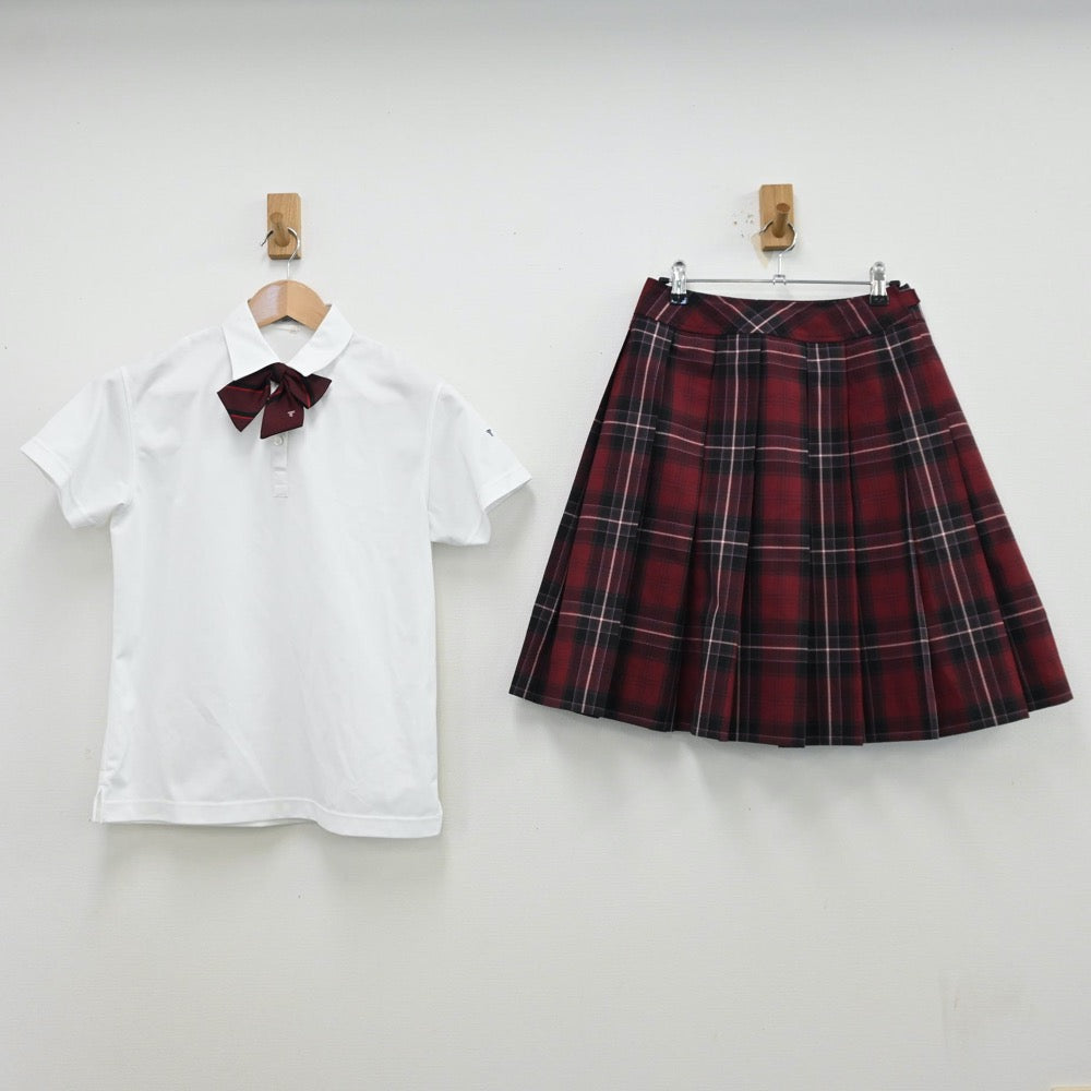 【中古】北海道 東海大学付属札幌市高等学校 女子制服 4点（シャツ・スカート）sf012812