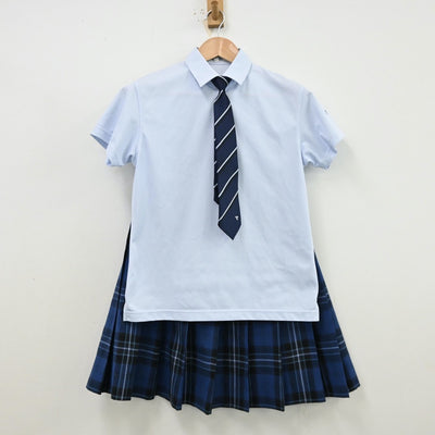 【中古】北海道 東海大学付属札幌市高等学校 女子制服 5点（シャツ・スカート）sf012813