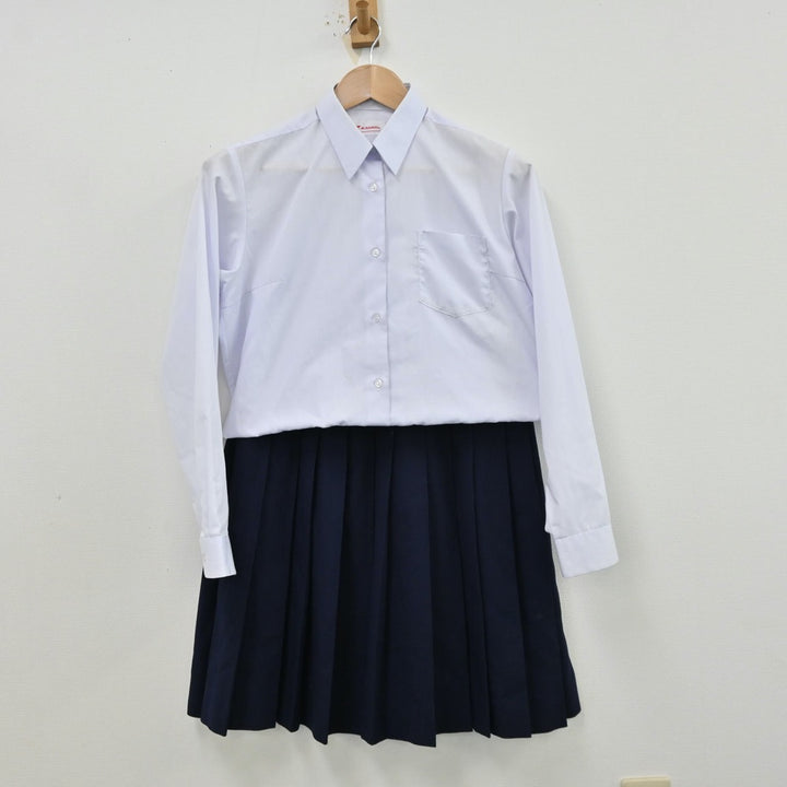 【中古】滋賀県 栗東西中学校 女子制服 3点（ブレザー・シャツ・スカート）sf012821