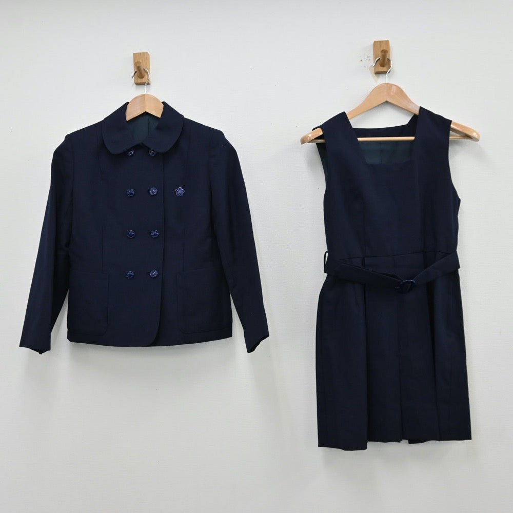 【中古】宮城県 尚絅学院高等学校 女子制服 3点（ブレザー・ジャンパースカート）sf012823