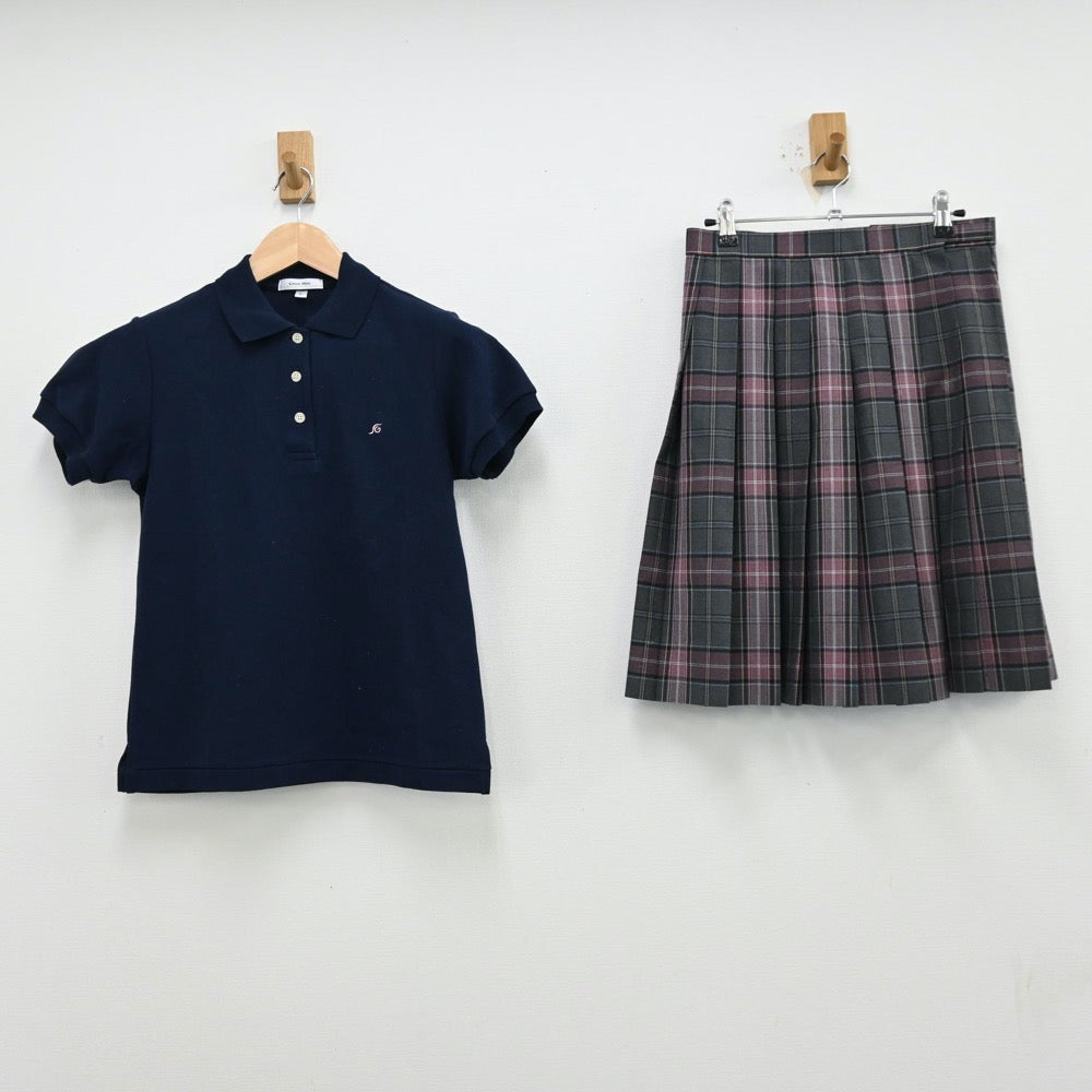 【中古】東京都 成立学園高等学校 女子制服 5点（シャツ・シャツ・スカート）sf012826