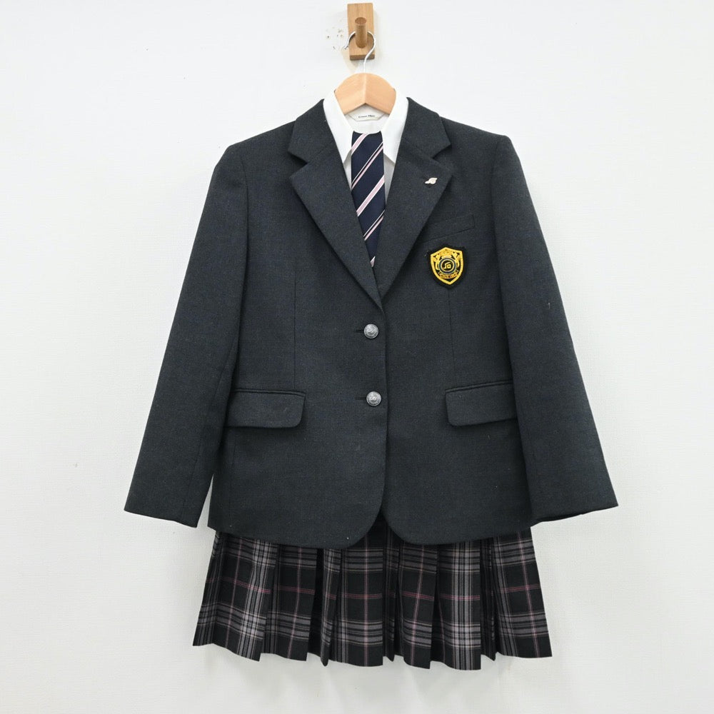 【中古】東京都 成立学園高等学校 女子制服 5点（ブレザー・シャツ・スカート）sf012827