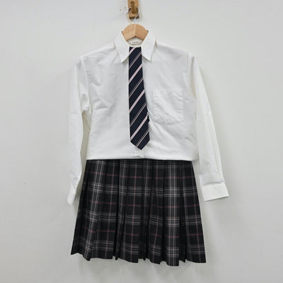 【中古】東京都 成立学園高等学校 女子制服 5点（ブレザー・シャツ・スカート）sf012827