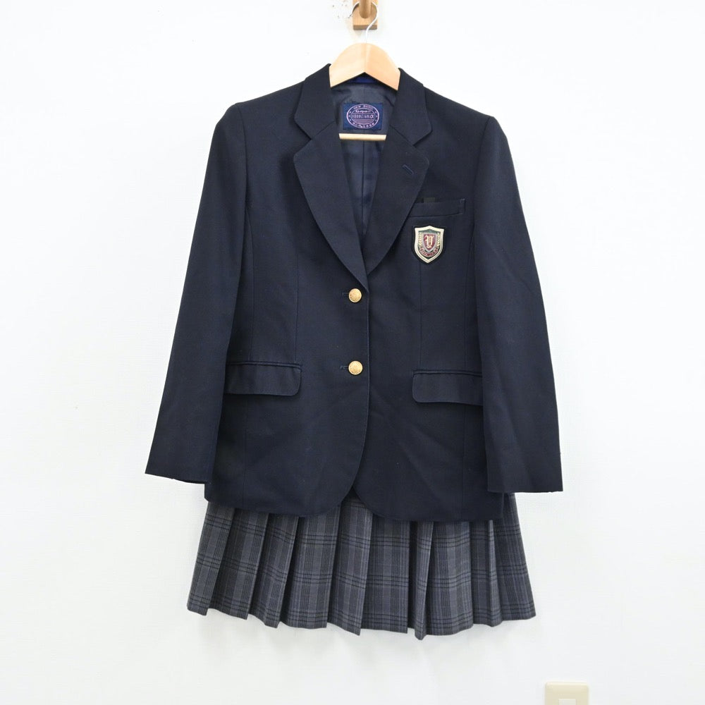 【中古】大阪府 大阪市立矢田中学校 女子制服 3点（ブレザー・スカート）sf012836