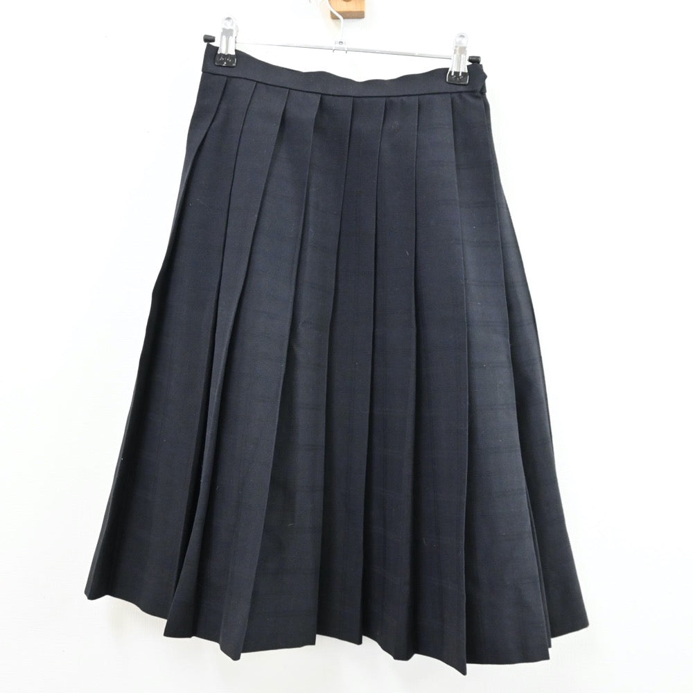 【中古】福岡県 福岡県立須恵高等学校 女子制服 2点（ニットベスト・スカート）sf012848