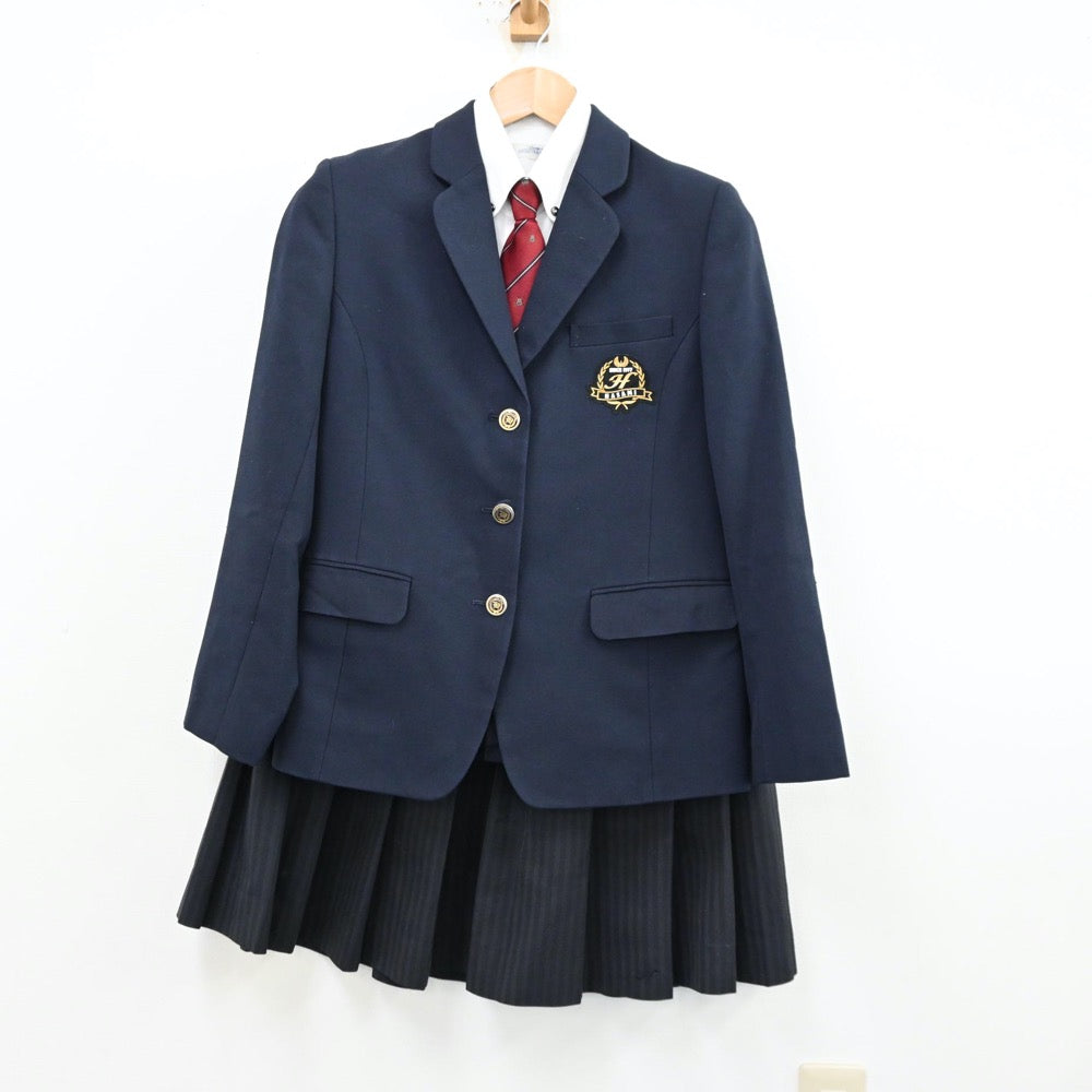 【中古】長崎県 長崎県立波佐見高等学校 女子制服 4点（ブレザー・シャツ・スカート）sf012849