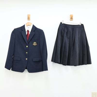 【中古】長崎県 長崎県立波佐見高等学校 女子制服 4点（ブレザー・シャツ・スカート）sf012849