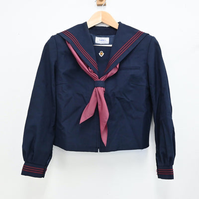 【中古】長崎県 佐世保市立崎辺中学校 女子制服 2点（セーラー服・スカート）sf012853