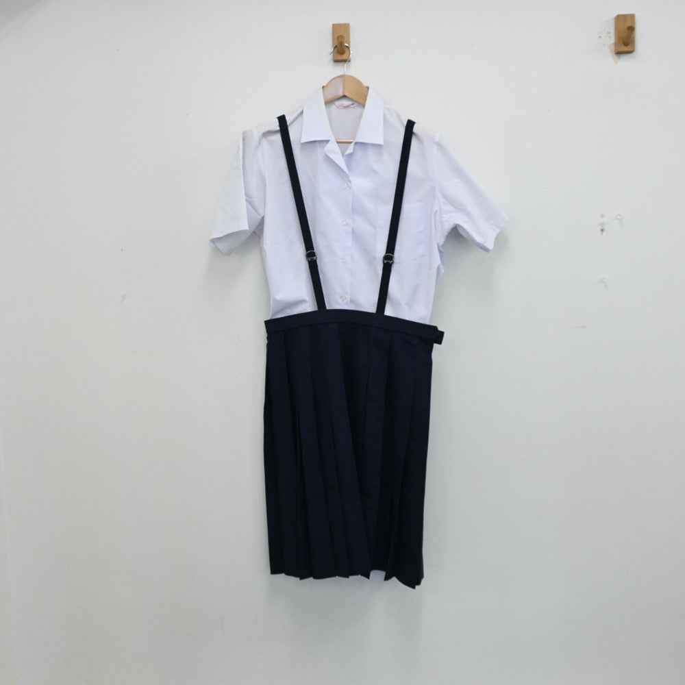 【中古】長崎県 佐世保市立崎辺中学校 女子制服 2点（シャツ・スカート）sf012854