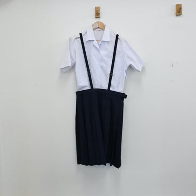 【中古】長崎県 佐世保市立崎辺中学校 女子制服 2点（シャツ・スカート）sf012854