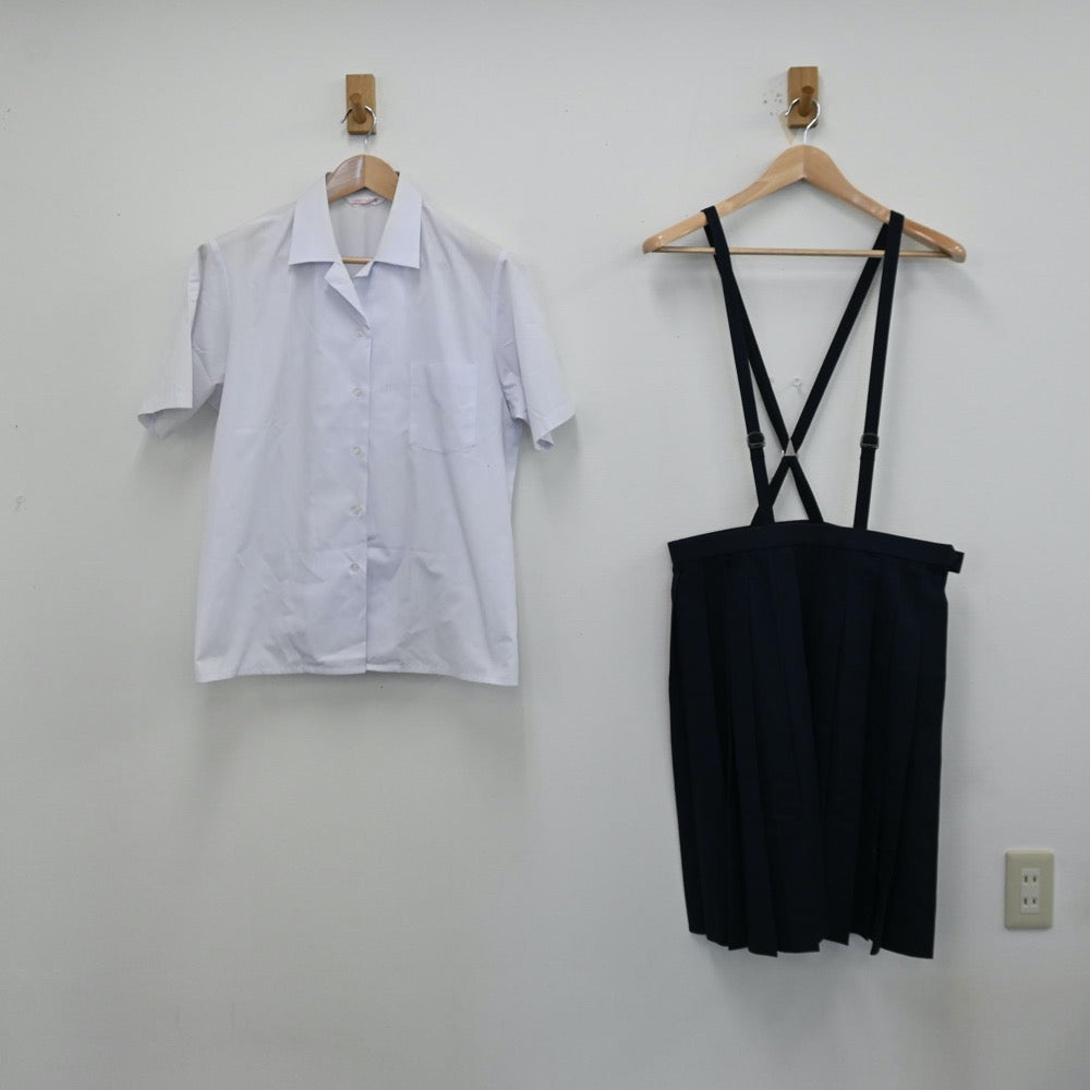 【中古】長崎県 佐世保市立崎辺中学校 女子制服 2点（シャツ・スカート）sf012854