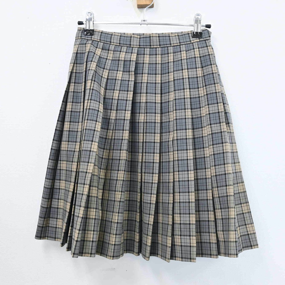 【中古】茨城県 茨城県立佐竹高等学校 女子制服 3点（ベスト・スカート・スカート）sf012862