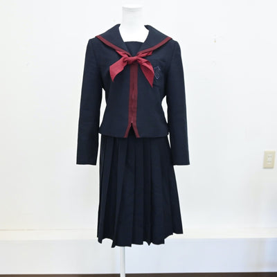 【中古】大阪府 履正社学園豊中中学校 女子制服 3点（セーラー服・ニット・スカート）sf012867