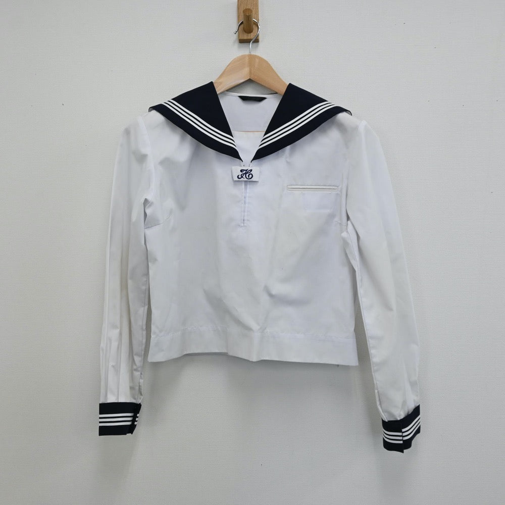 【中古】茨城県 古河市立古河第三中学校 女子制服 2点（セーラー服・スカート）sf012874