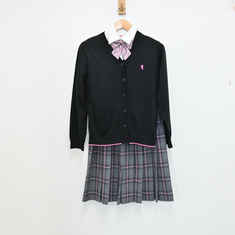 【中古】北海道 クラーク記念国際高等学校 女子制服 5点（ブレザー・ニット・シャツ・スカート）sf012876