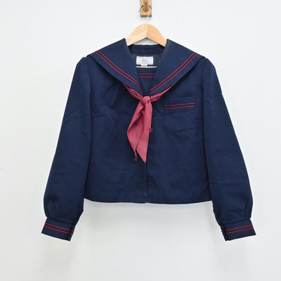 【中古】鹿児島県 鹿児島県枕崎市立桜山中学校 女子制服 2点（セーラー服・スカート）sf012878