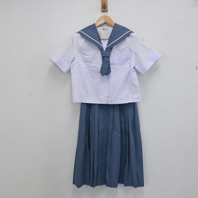 【中古】鹿児島県 鹿児島県枕崎市立桜山中学校 女子制服 2点（セーラー服・スカート）sf012879