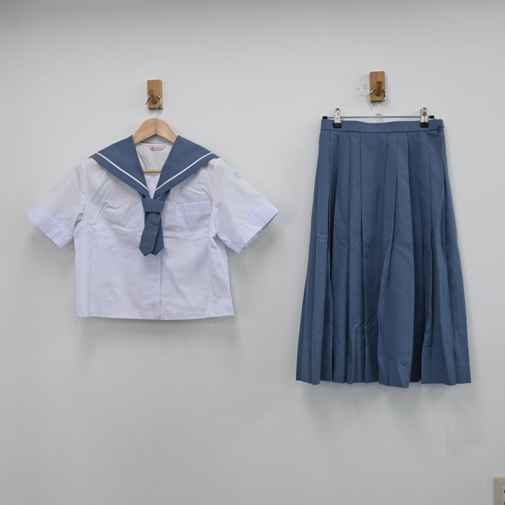 【中古】鹿児島県 鹿児島県枕崎市立桜山中学校 女子制服 2点（セーラー服・スカート）sf012879