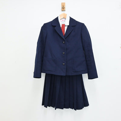 【中古】新潟県 新潟商業高等学校 女子制服 4点（ブレザー・シャツ・スカート）sf012882