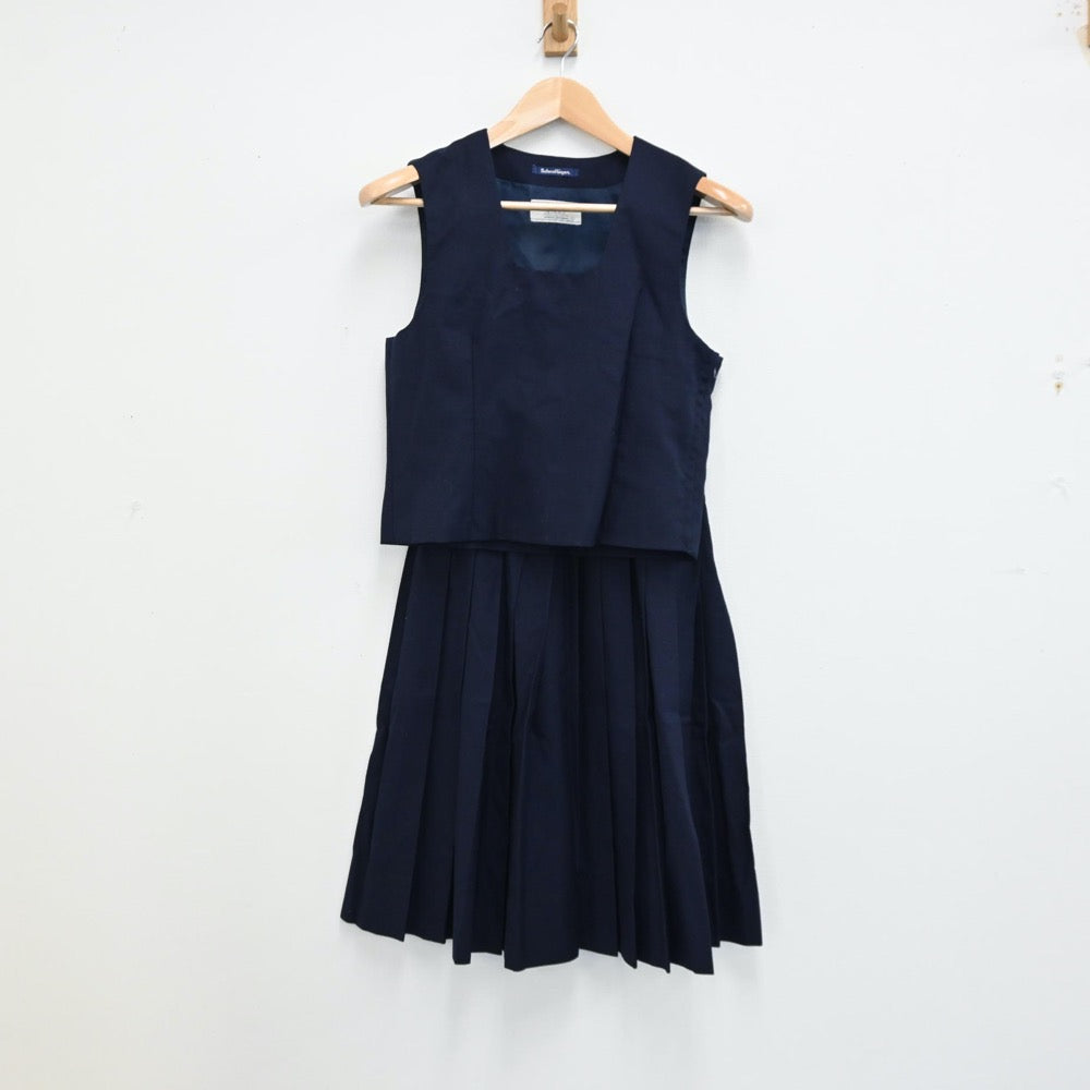 【中古】埼玉県 熊谷市立江南中学校 女子制服 2点（ベスト・スカート）sf012888