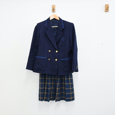 【中古】神奈川県 横浜市立鶴見中学校 女子制服 3点（ブレザー・スカート・スカート）sf012898