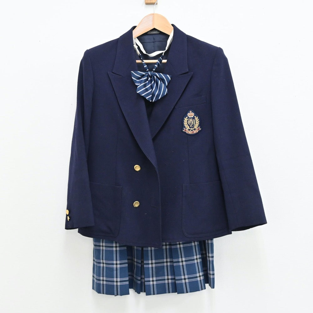 【中古】東京都 立川女子高等学校 女子制服 3点（ブレザー・スカート）sf012903