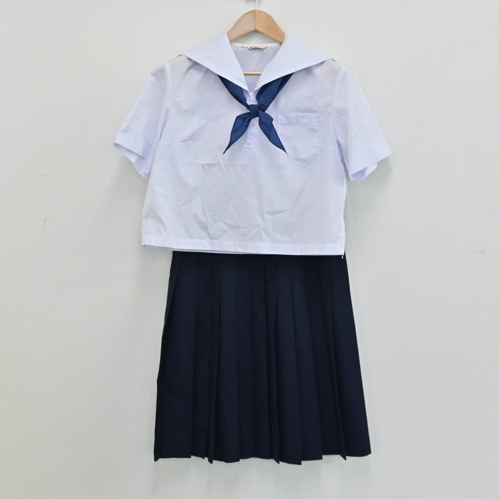 【中古】愛媛県 松山市立東中学校 女子制服 4点（セーラー服・スカート）sf012910