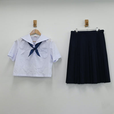 【中古】愛媛県 松山市立東中学校 女子制服 4点（セーラー服・スカート）sf012910