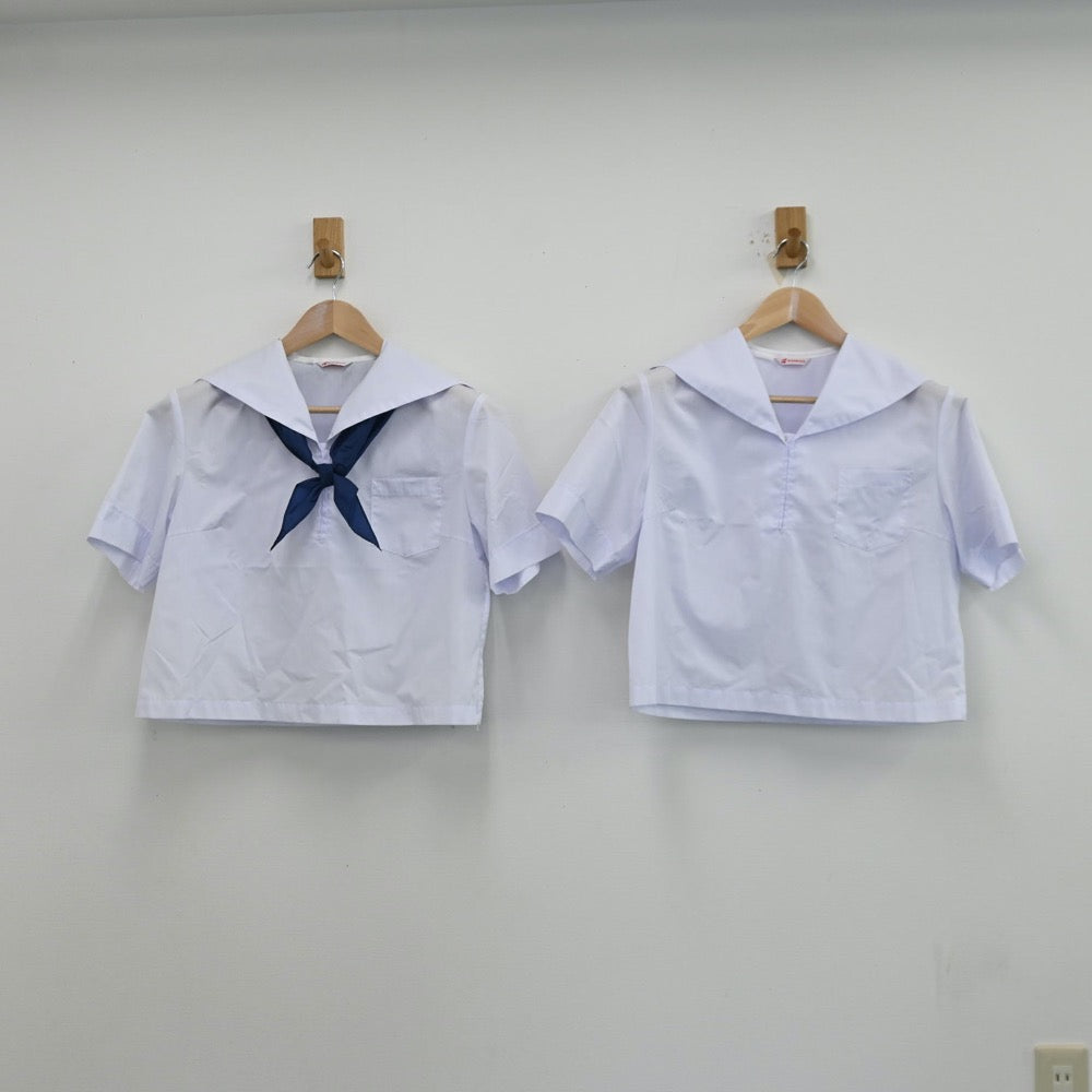 【中古】愛媛県 松山市立東中学校 女子制服 4点（セーラー服・スカート）sf012910