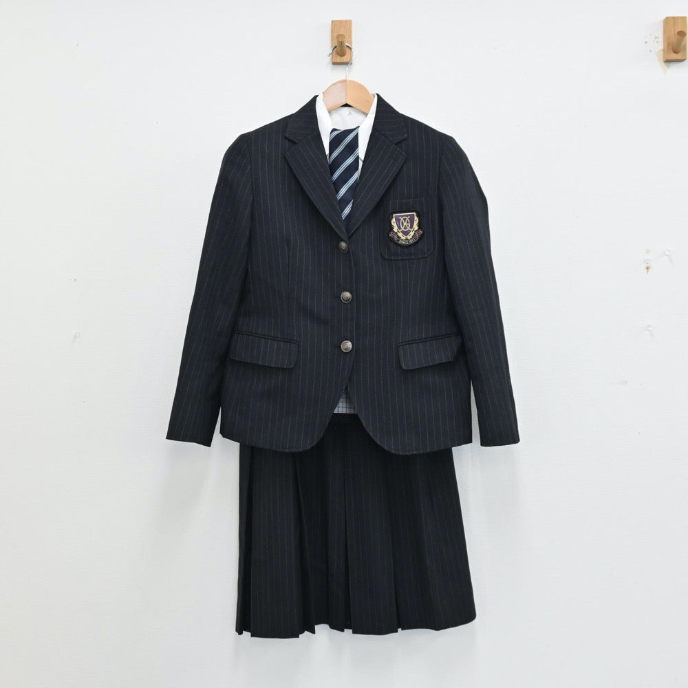 【中古】熊本県 九州学院高等学校 女子制服 4点（ブレザー・シャツ・スカート）sf012913