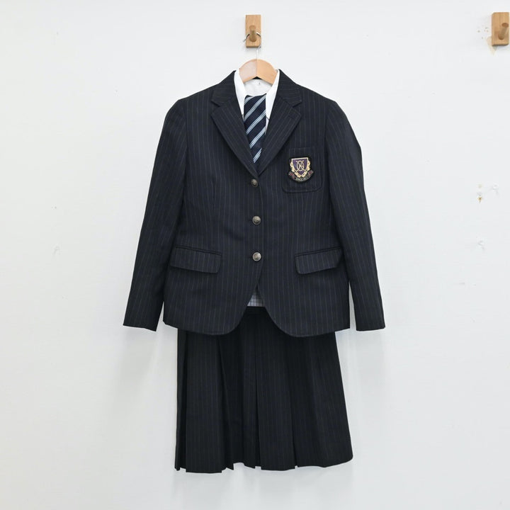 九州学院 のユニフォーム 熊本 中古制服】熊本県 九州学院高等学校 女子制服 4点（ブレザー