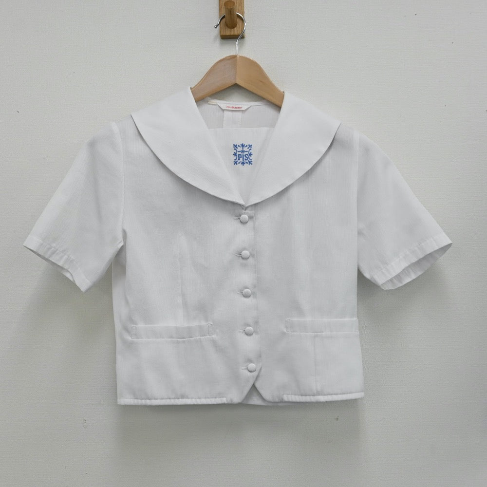 【中古】大阪府 プール学院高等学校 女子制服 3点（シャツ・スカート）sf012936