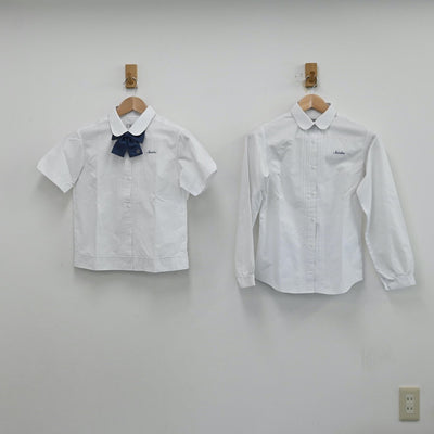 【中古】岡山県 岡山学芸館清秀中学校・高等部 女子制服 5点（シャツ・スカート）sf012943