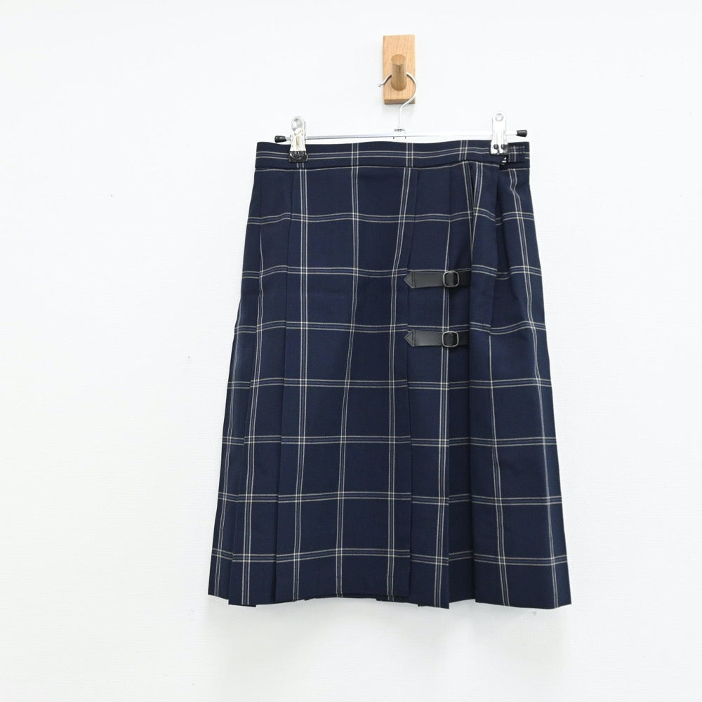 【中古】岡山県 岡山学芸館清秀中学校・高等部 女子制服 4点（シャツ・スカート）sf012944