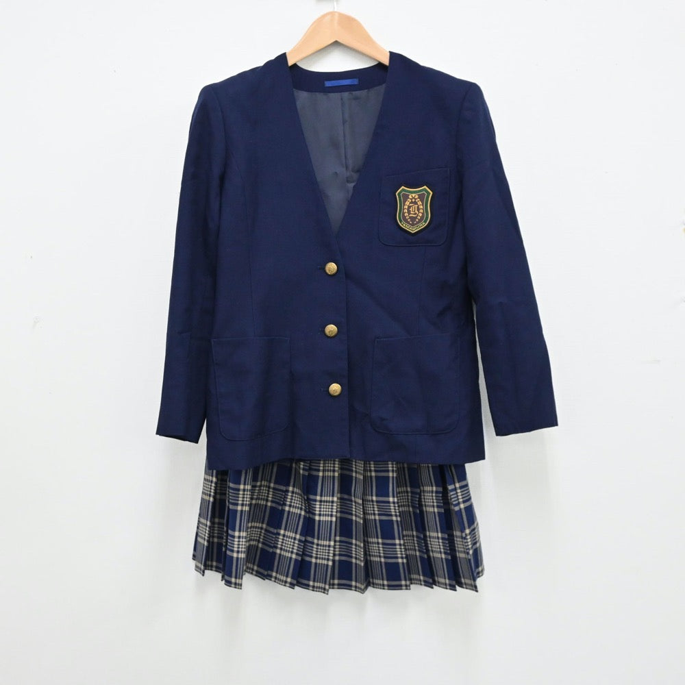 【中古】埼玉県 山村学園高等学校 女子制服 3点（ブレザー・ベスト・スカート）sf012962