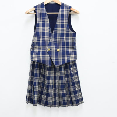 【中古】埼玉県 山村学園高等学校 女子制服 3点（ブレザー・ベスト・スカート）sf012962