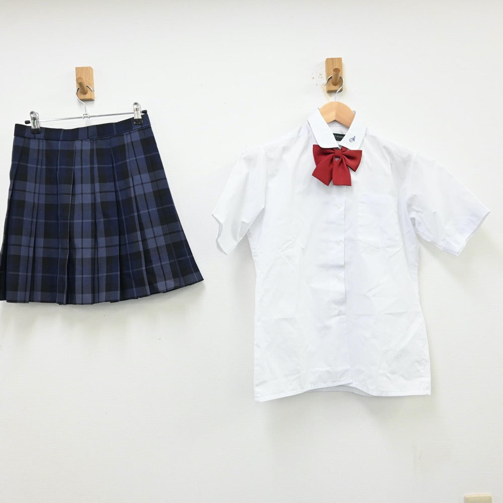 【中古】三重県 三重県立あけぼの高等学校 女子制服 3点（シャツ・スカート）sf012970